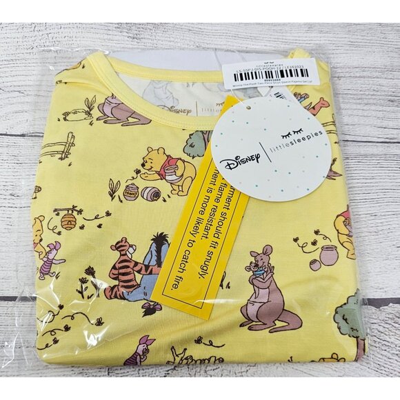 NIB Little Sleepies Winnie The Pooh Two Piece Short Sleeve Pajama Set Size 3T - Picture 1 of 3